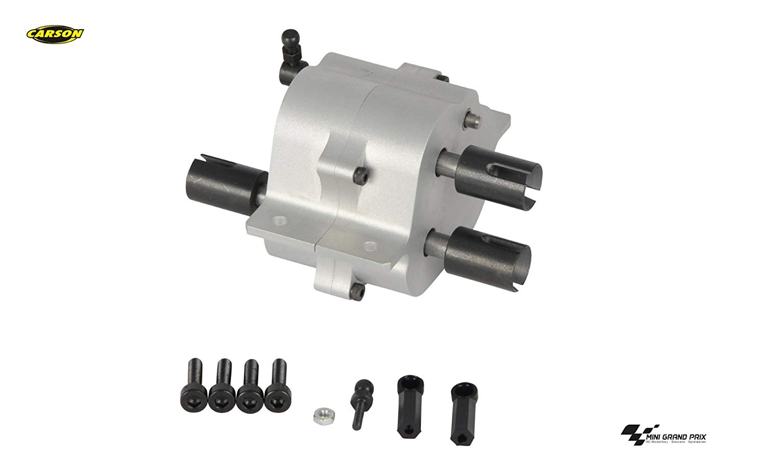 Carson 500907266 1:14 Aluminium 2-Speed Splitter Transmission Lock RC Truck Spare Parts Tuning Parts Accessories Model Building Scale 1:14