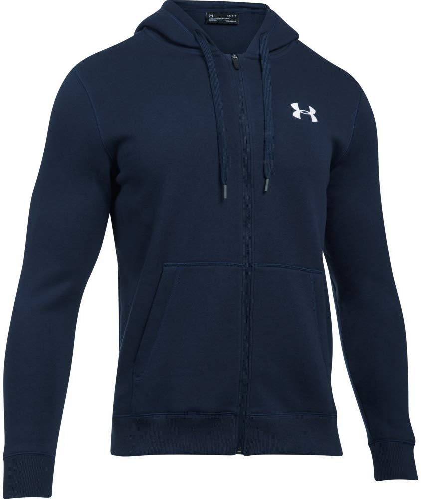 Under Armour Rival Fitted Full Zip, Breathable Men’s Hooded Jacket ...