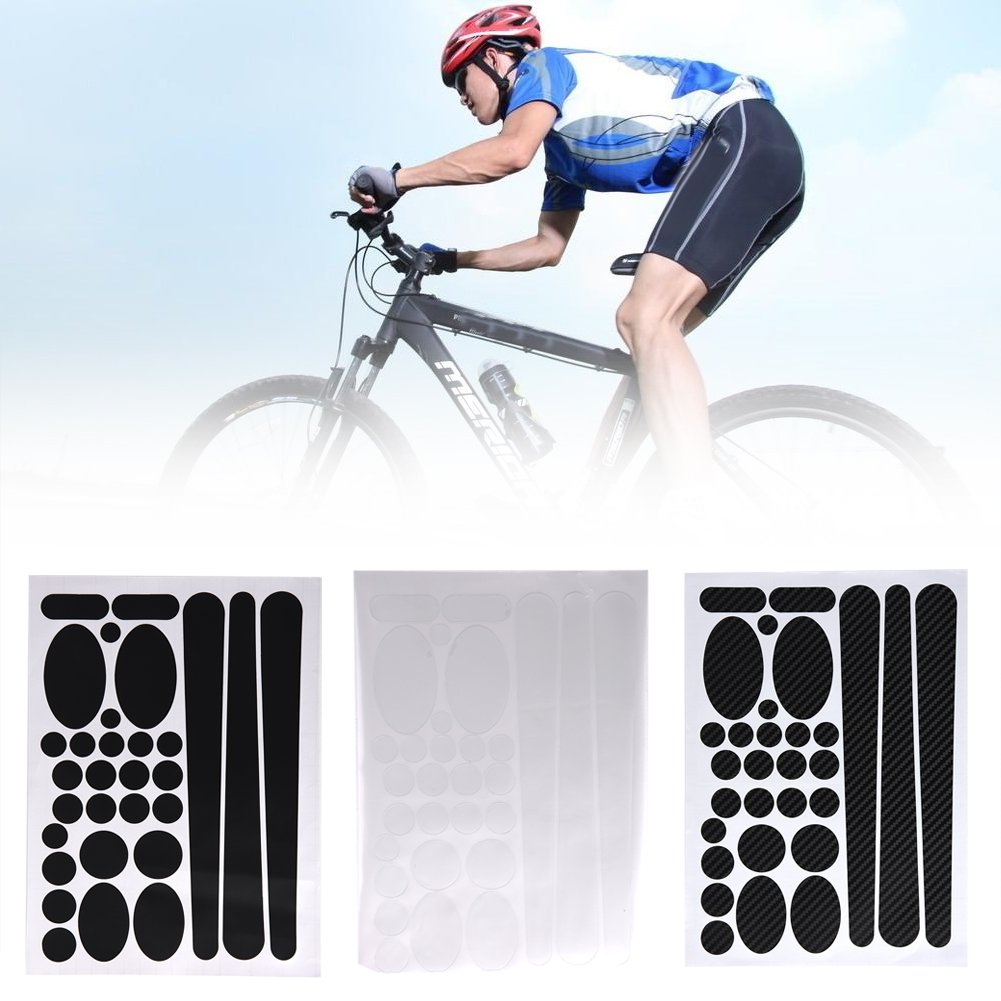 VGEBY Bicycle Decal Stickers Chainstay and Frame Protector Kit for Mountain Bike Road Bike(Black) Bike Chain Frame Protector Cycling Stickers Cube Bike Chain Frame Protector Cycling Stickers Cube - Image 4