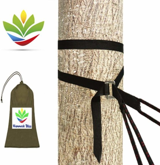 Hammock Bliss Deluxe Cinching Tree Straps - Heavy Duty & Extra Long Adjustable Tree Straps - Seat Belt Like Buckle Makes It a Cinch To Hang Your Camping Hammock - Set Of 2 Straps