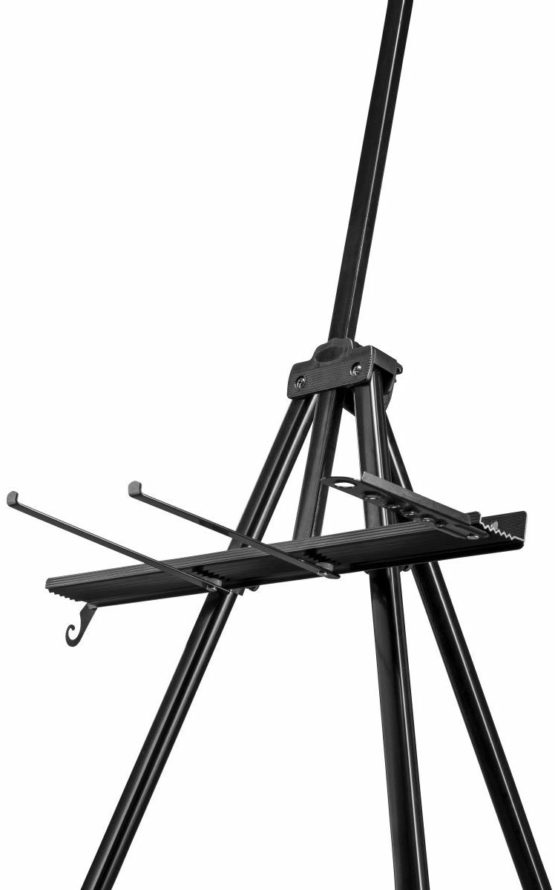 Walimex pro Aluminium Studio Easel L 165 cm - Easel with large range of application, for canvas up to 122cm height and 4cm depth, only 1,06kg, holder for paints, brushes, cloths, incl. bag - Image 4