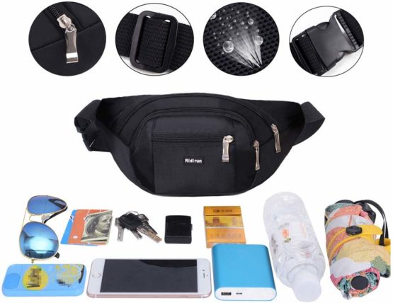 Ridirun Waterproof bumbags and fanny packs for women men hiking running travel dog wolking waist bag for women men ladies boys waterproof for Outdoor Sport - Image 2