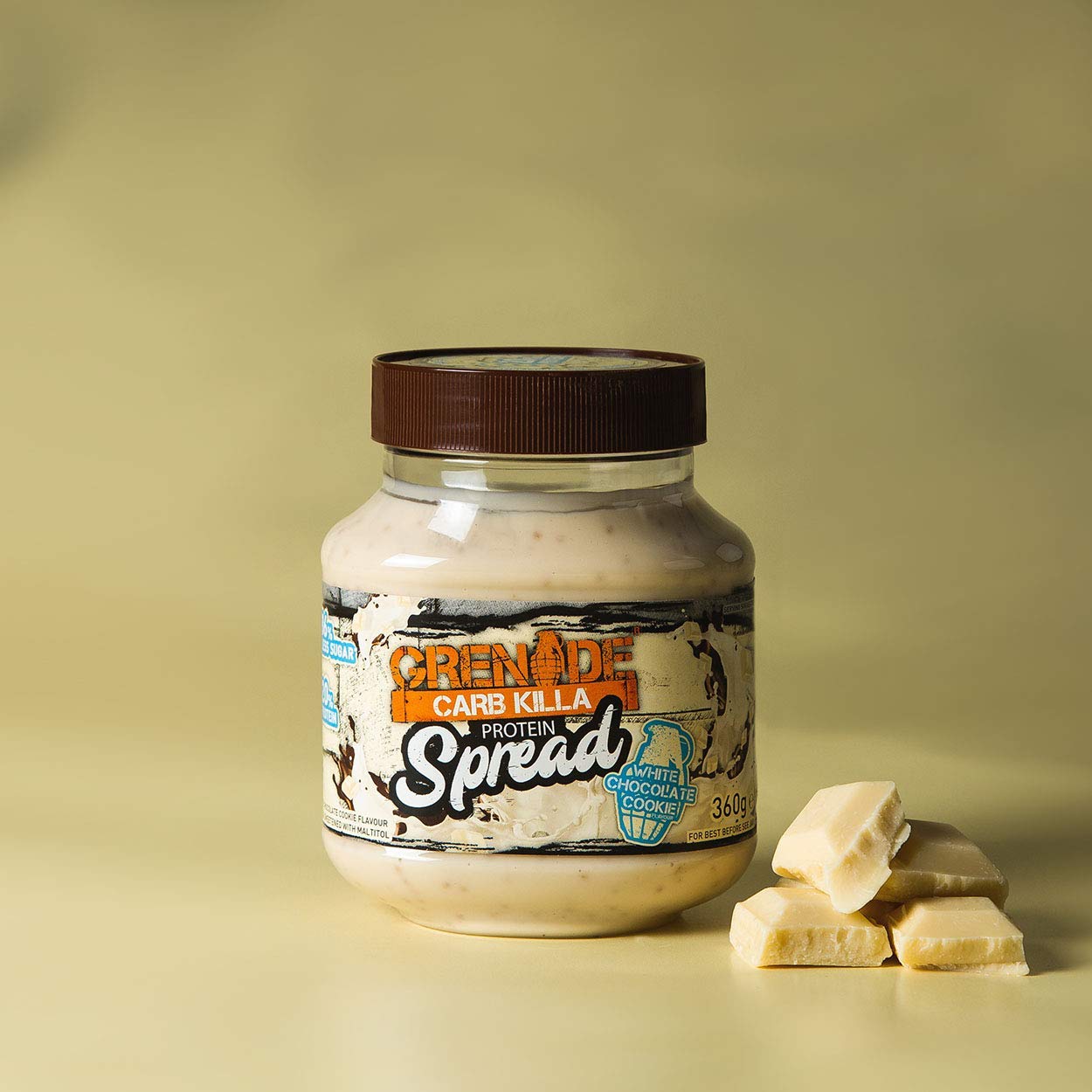 Grenade White Chocolate Cookie Protein Spread, 1 x 360 g Jar, Beige, 360 g (Pack of 1) - Image 3