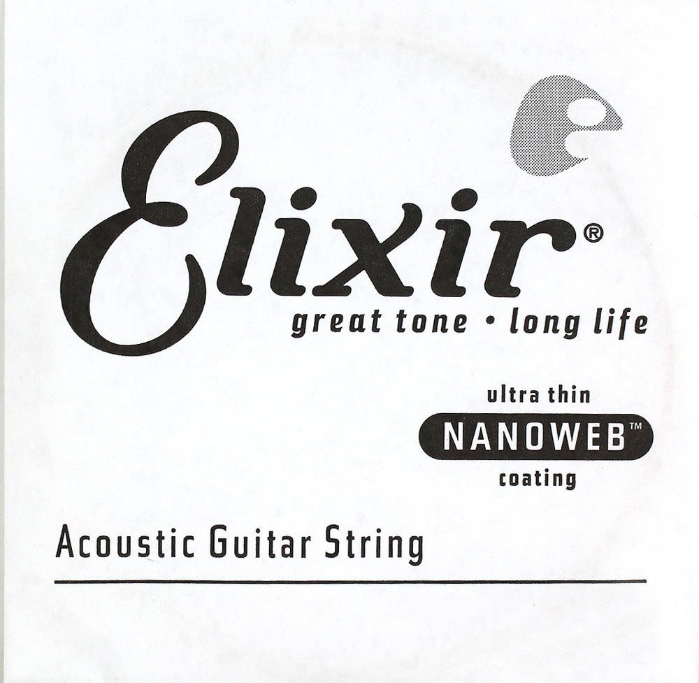 Elixir Strings Acoustic Phosphor Bronze Guitar String NANOWEB Coating, .023, no Colour