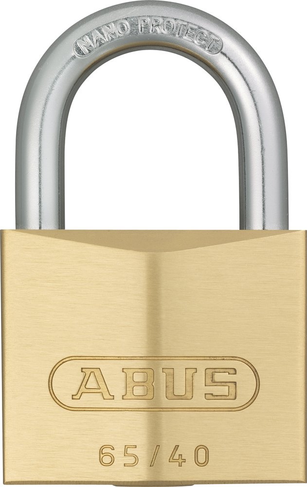 ABUS 11989 Padlock 65/40 with 6404 Alike Keyed, Brass, 40 mm
