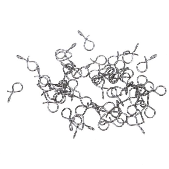 VGEBY 50pcs Fishing Snaps, Black Stainless Steel Fly Hook Lure Snap Quick Change Fishing Snaps