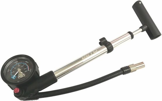 Beto SP-002AGN Alloy Bike Shock Pump with Gauge, Silver