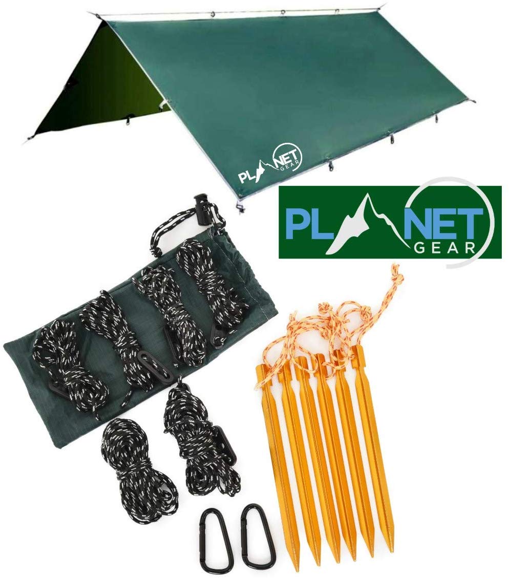 Planet Gear Camping Tent Tarp Shelter 3m x 3mLightweight Waterproof Rain6 