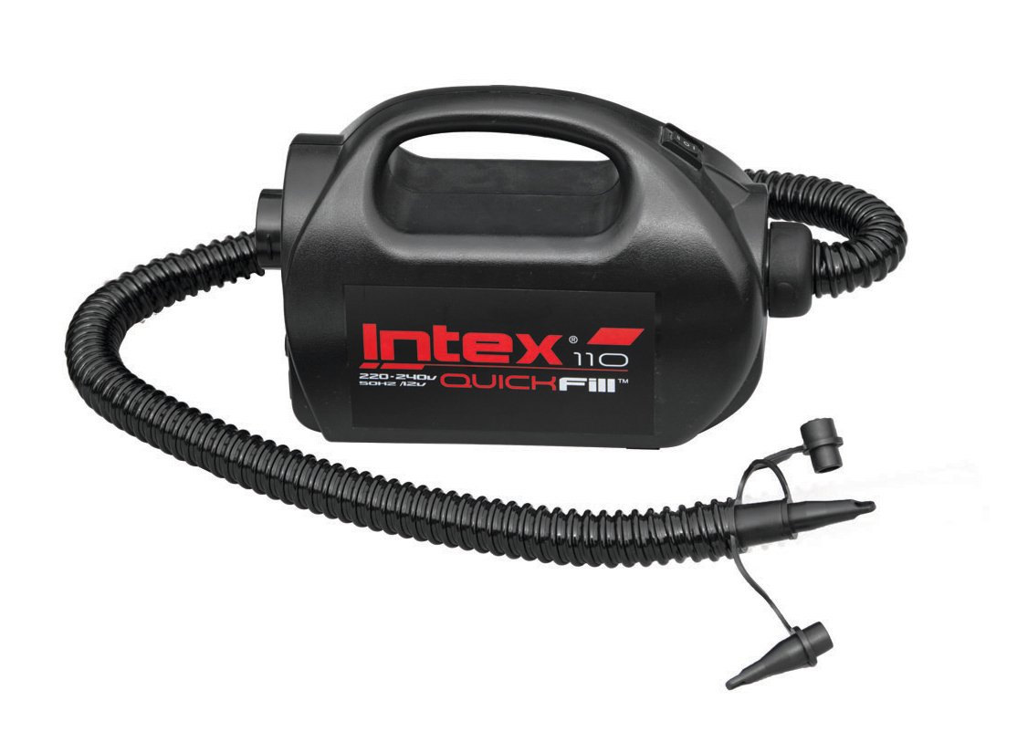 Intex -Pump Quick Fill 12-230 Volt 400 Liters-min, Black