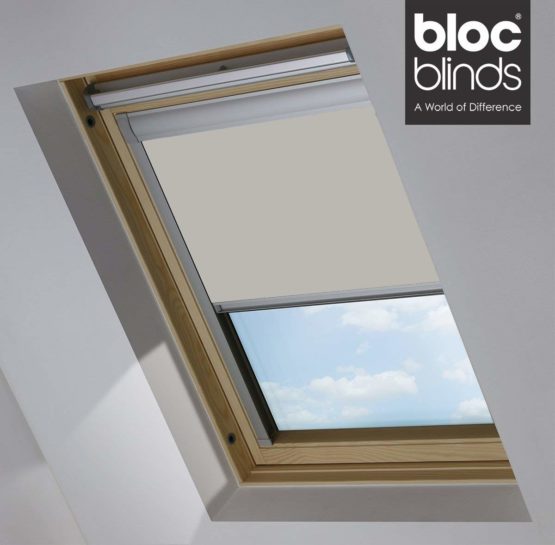 Bloc Skylight Blind for Velux Roof Windows Blockout, Polyester, Pale
