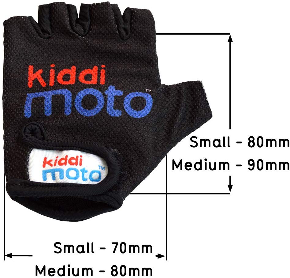 Kiddimoto Black Anti Slip Kids Bike Gloves For Kids Boys & Girls Best Toddler Bike Gloves Ages 2-8 Fingerless Cycling Gloves for Youth Sports Like Mtb Bmx Dirt Biking - Image 3