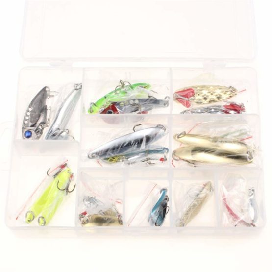 RoseFlower Fishing Lure Kits Mixed Universal Artificial Soft Baits Set Including Spinning Lures, Plastic Worms, Frogs, Single Hooks, Swivels and Tackle Box - Freshwater Saltwater Fishing Equipment - Image 4