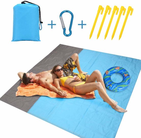 Beach Blanket Picnic Mat Camping Ground Mat Mattress 210 * 200cm Outdoor Blanket Ultralight Pocket Blanket Portable Picnic Mat Multifunctional Camping Baby Climb Ground Mat Mattress