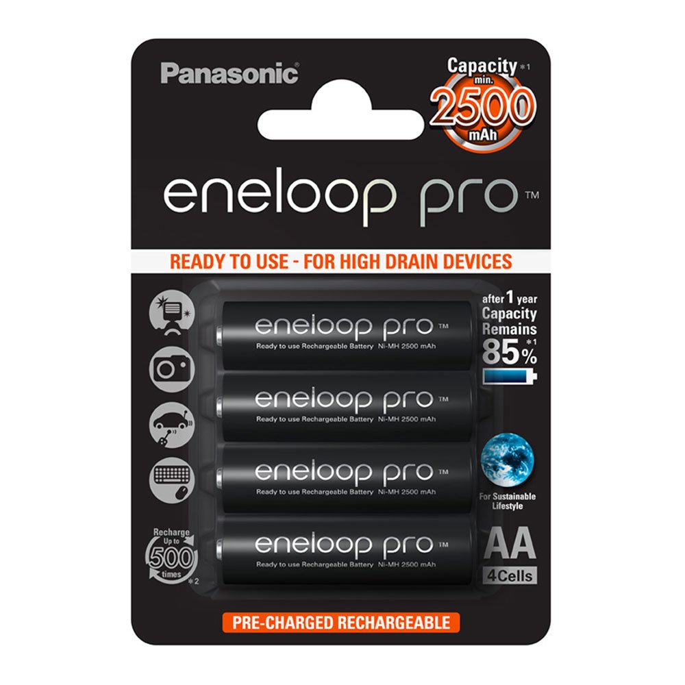 Panasonic eneloop pro ready-to use Ni-MH battery, AA/Mignon, 4-pack, min. 2500 mAh, 500-charge cycle life