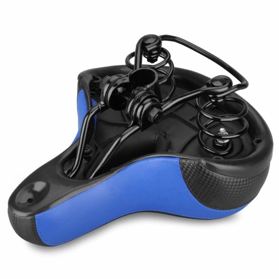 VOANZO Bike Seat Bicycle Saddle, Soft Wide Bike Saddle Bicycle Seat Cushion for MTB Road Gel Comfort Hybrid Cyclists - blue - Image 4