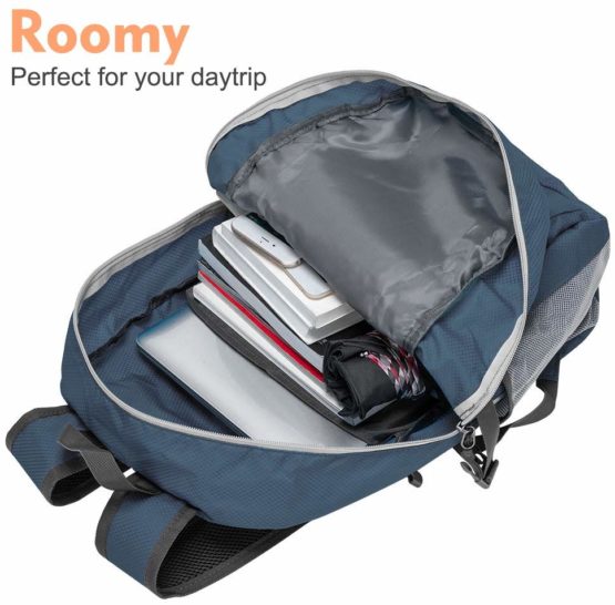 ZOMAKE Lightweight Foldable Backpack, Small Unisex Nylon Daypack, Water Resistant Rucksack for Men Women Hiking Travel - Image 4