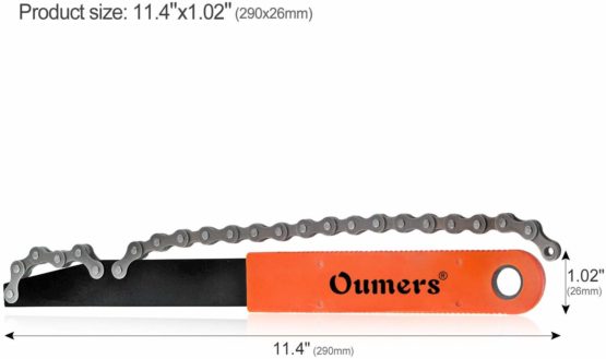 Oumers Upgrade Bike Chain Wheel Tool, Sprocket Remover/Chain Whip with Cassette/Rotor Lockring Removal Tool Pack - Image 3