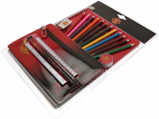 Manchester United FC Official Football Gift Ultimate School Stationery Set