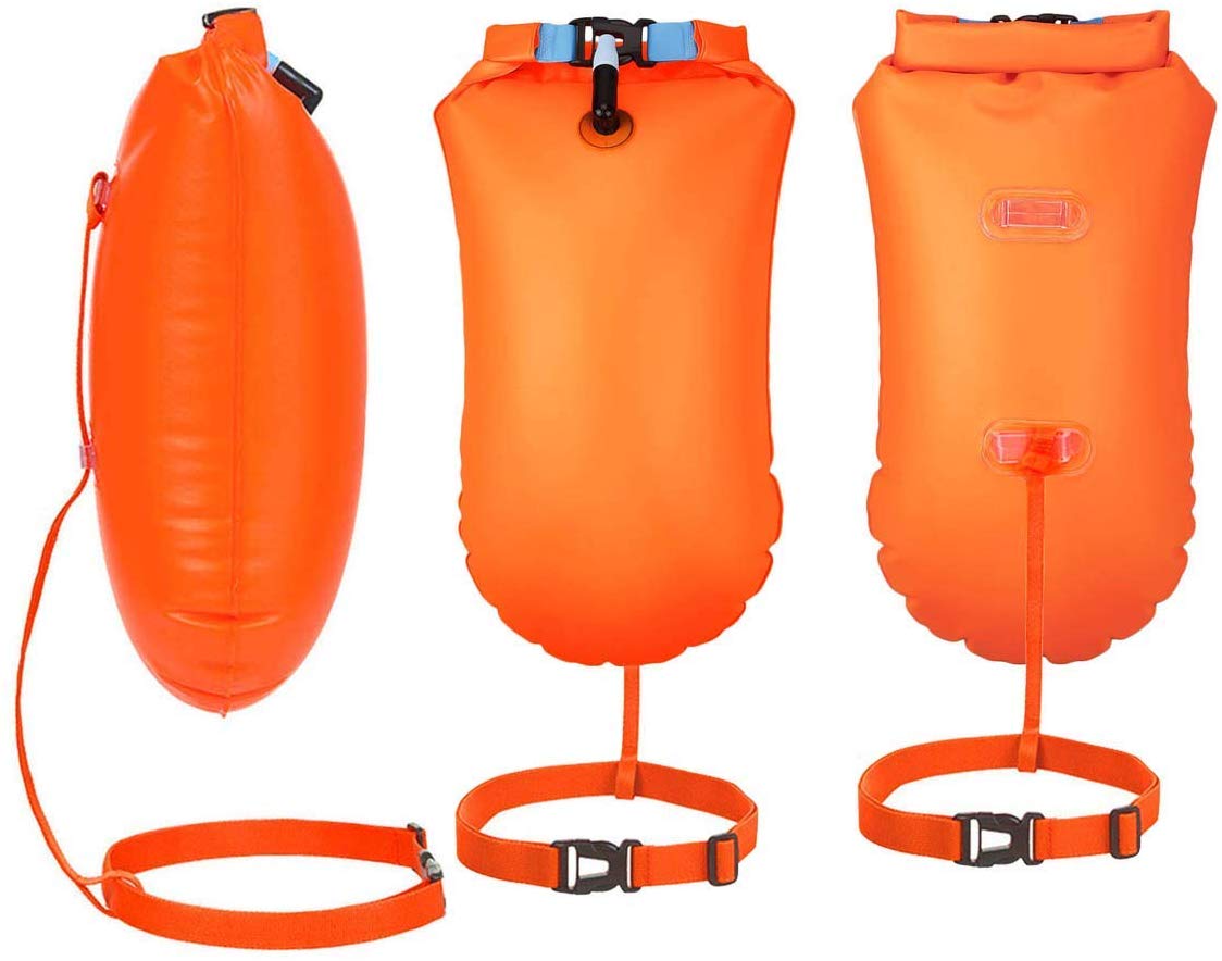WholeFire 20L Swim Buoy Waterproof Inflatable Dry Bag Swim Safety Float for Water Sports Open Water Swimmers, Triathletes - Image 3