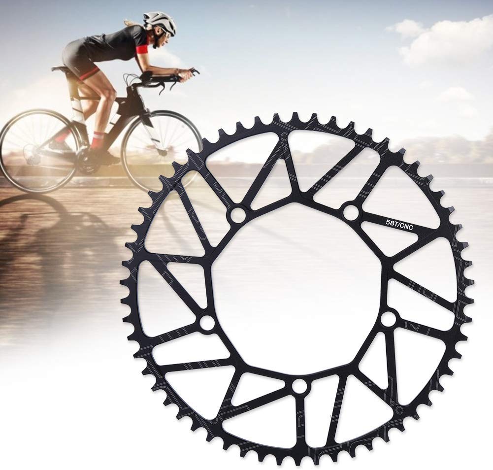 VGEBY1 Bike Chain Wheel, 58T 130BCD Bike Single Speed Chainring for Most Bicycle Road Bike Mountain Bike(58T) - Image 4