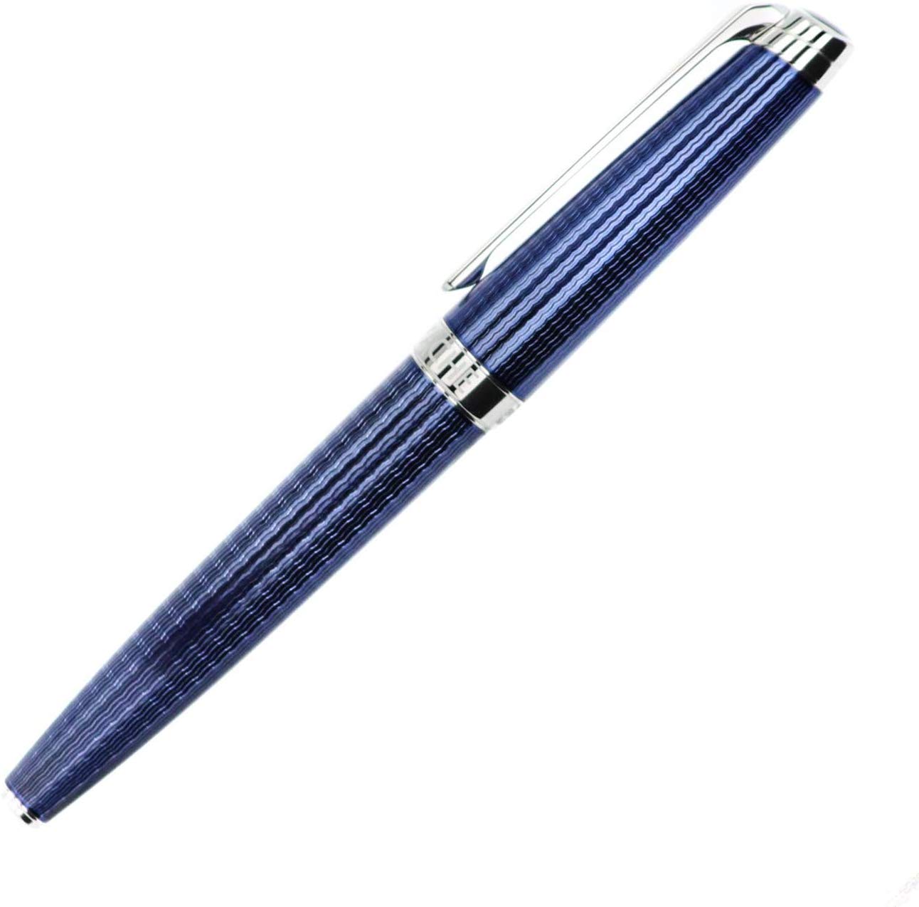 Caran d'Ache CD4799.168 Leman Grand Blue Silver Plated/Rhodium Coated Fountain Pen, Blue,Gold,Silver - Image 4