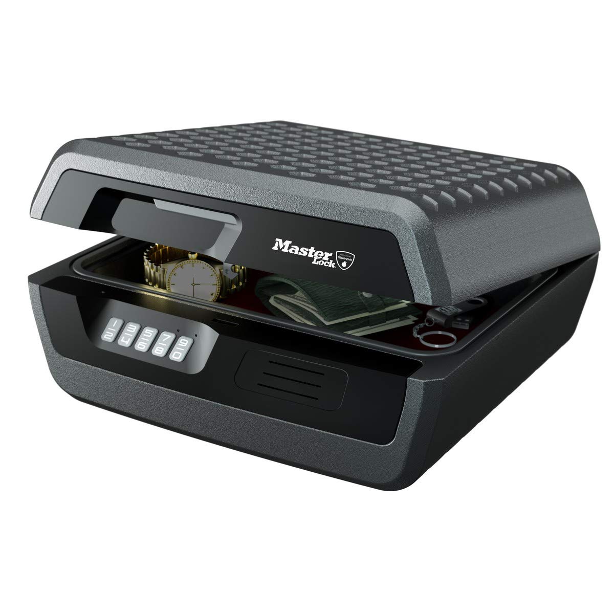 MASTER LOCK Certified Fire and Waterproof Safe Box with Digital Combination, 10L, 419 x 193 x 375 mm, Portable
