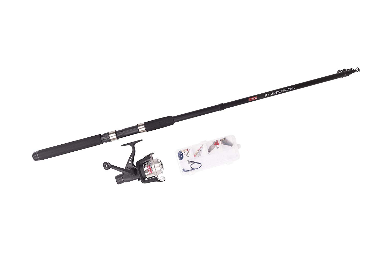 Leeda 8ft Telescopic Spin Fishing Starter Kit, Other - Image 2