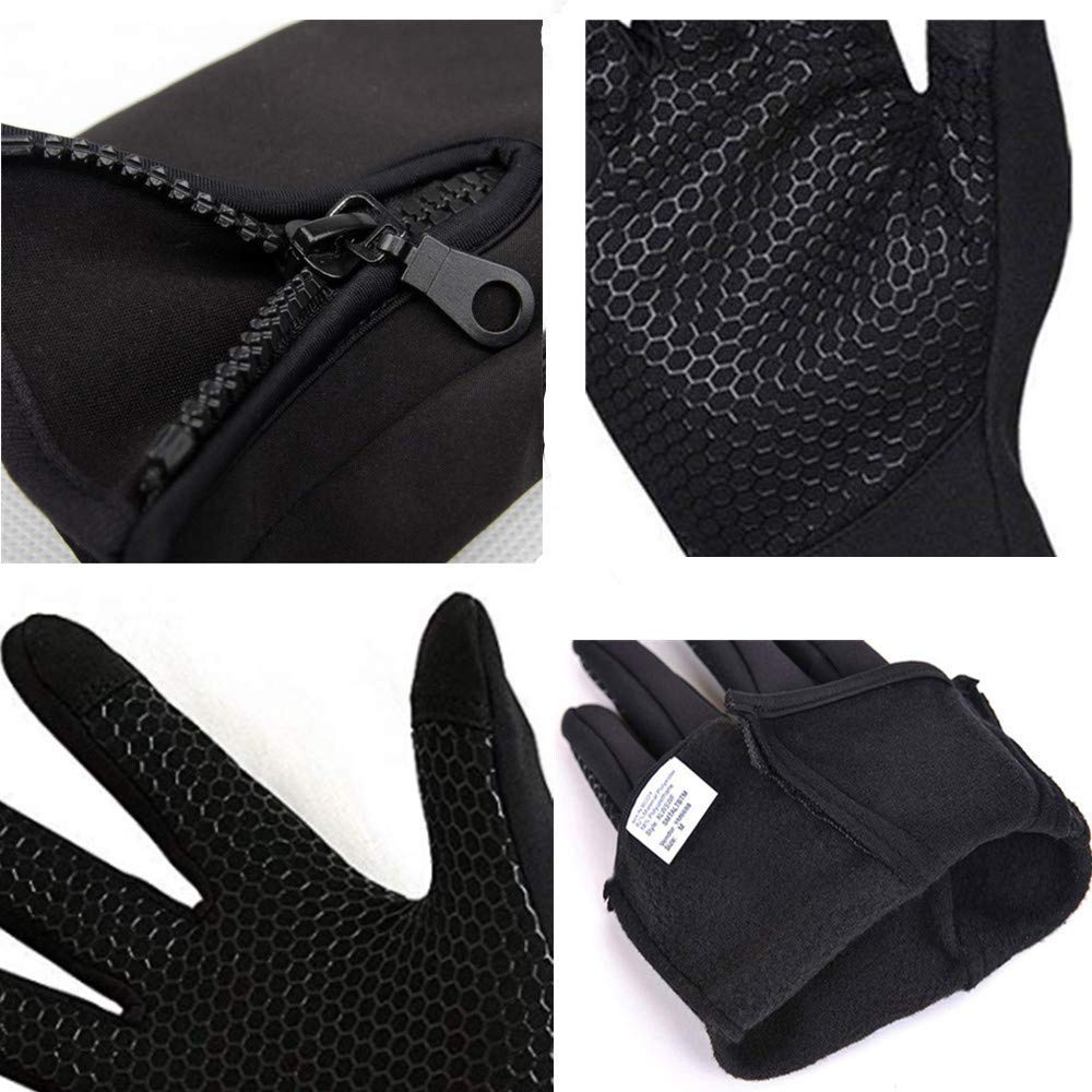 COTOP Winter Warm Gloves for Men Women Outdoor Windproof Touchscreen Gloves Water Resistant Anti Slip for Running Cycling Walking Riding Driving-M - Image 4