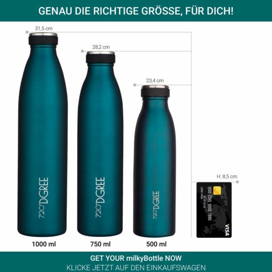 720°DGREE Vaccum Insulated Water Bottle “milkyBottle“ - 350ml, 500ml, 750ml, 1L - Leakproof, BPA-Free - Stainless Steel Thermo Flask for Sports, Gym, Kids, Yoga, Outdoor - Keeps Your Drinks Hot/Cold - Image 3