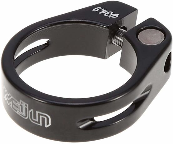 Seatpost Clamp 5Colors 34.9mm Quick Releas Aluminium Alloy Seat Clamp For Mountain Road Bike (34.9mmBlack)