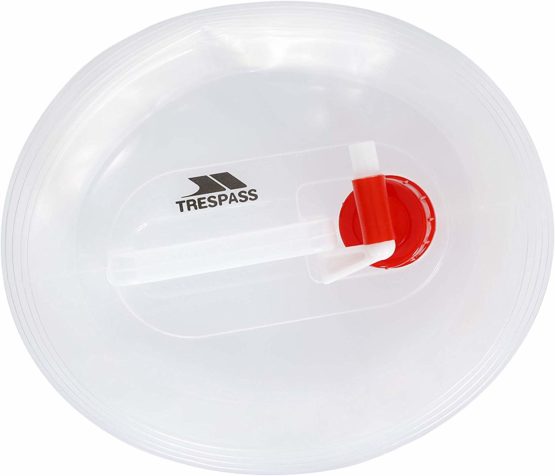 Trespass Squeezebox, Clear, Foldable Water Carrier 6L, White - Image 2