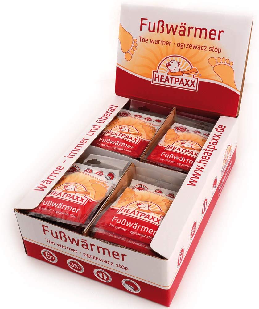 HeatPaxx Toe Warmers, Ultra thin toe warmers to keep your toes warm on the go, no more cold feet, 5 x 2