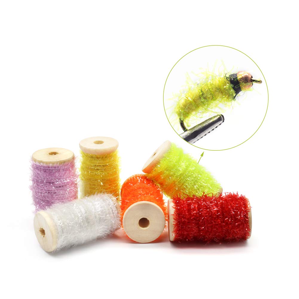 Fly Tying Thread Fly Tying Materials Supplies Thread Fly Fishing Fly Tieing Materials kit Flies Making for Wet Dry Nymph Flies Chenille Fly Tying Wire (FA-Chenille Set) - Image 4