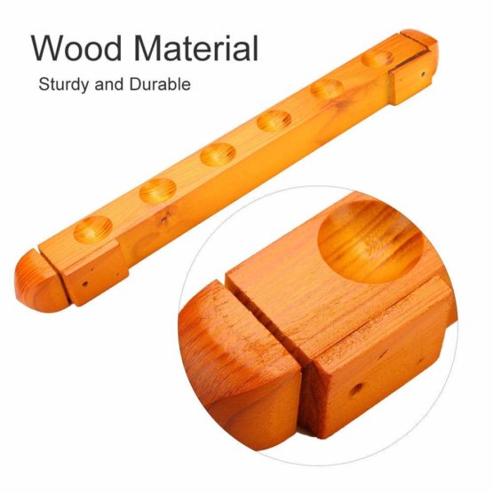 Pool Cue Rack Wooden Billiard Pool Cue Holder Snooker Wall Mounted Rack Stick Holder for Billiards Snooker Accessory - Image 3