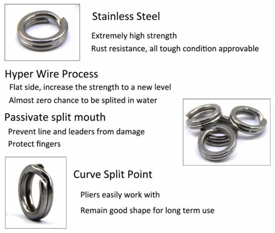 Fishing Split Rings Stainless Steel Double Loop Split Rings High Strength Metal Spoon Spinner Lure Solid Circle Lure Hook Connectors Fishing Tackle - Image 3