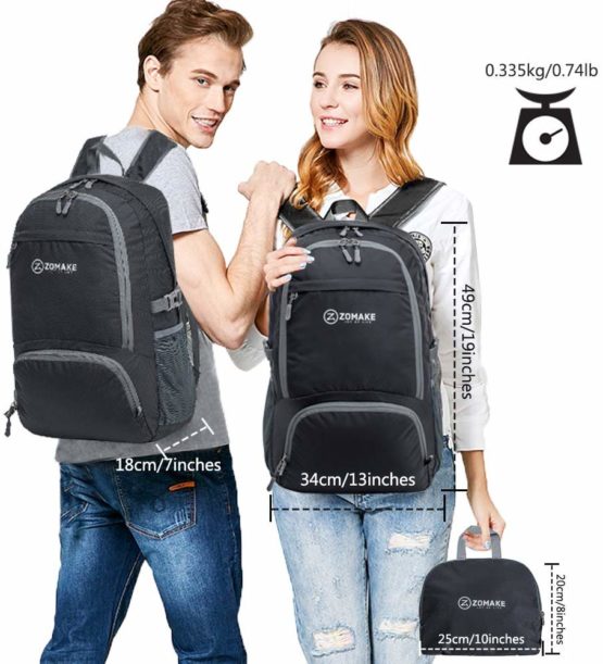 ZOMAKE 30L Lightweight Packable Backpack Water Resistant Hiking Daypack,Small Travel Backpack Foldable Camping Outdoor Bag - Image 2