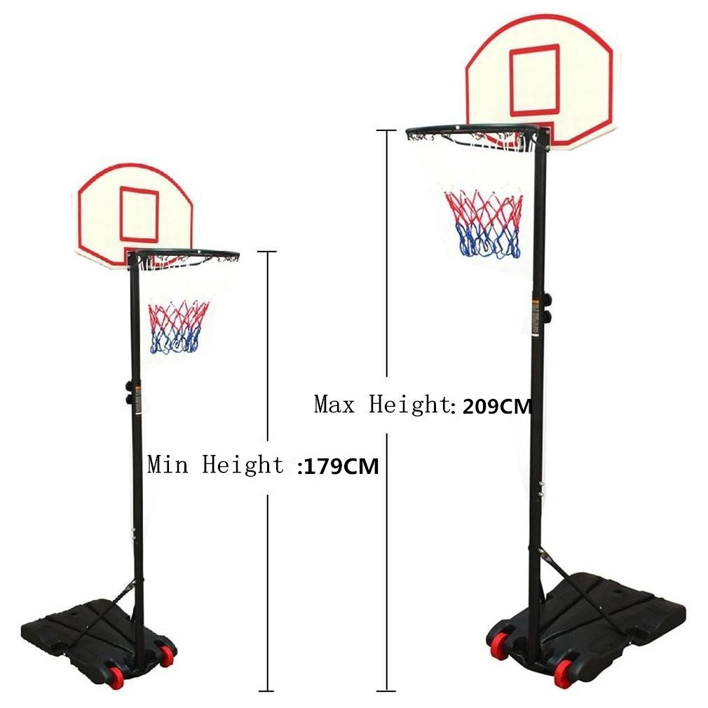 display4top Adjustable 179209cm Portable Basketball Hoop,Portable Basketball Stand on Wheels