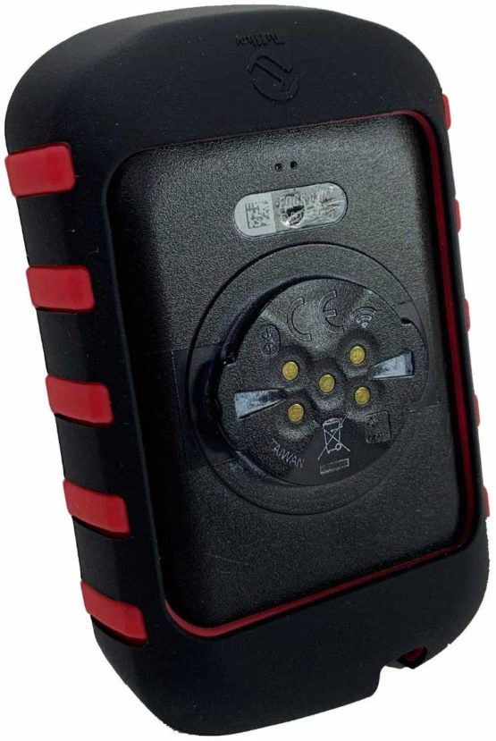 TUFF LUV Silicone Twin Dual Layer Double Protective Skin Case Compatible With Garmin Edge 830 - Black/Red - Image 2