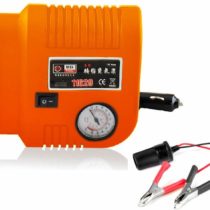 NUZAMAS Tire Inflator Portable Air Compressor 150 PSI 3 Valve Adapters, 2.6M/ 8.5 FEET Cord with 12V DC Cigarette Plug & Free Alligator Clips