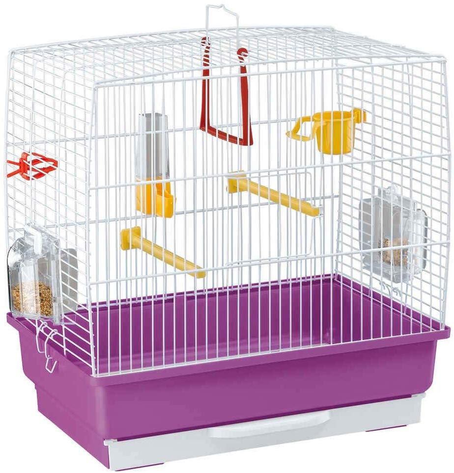 Ferplast Bird Cage Rekord 2 Cage for Birds Canaries, Budgies, Finches, Metal, Accessories included Rotating Feeder Perches - Image 2