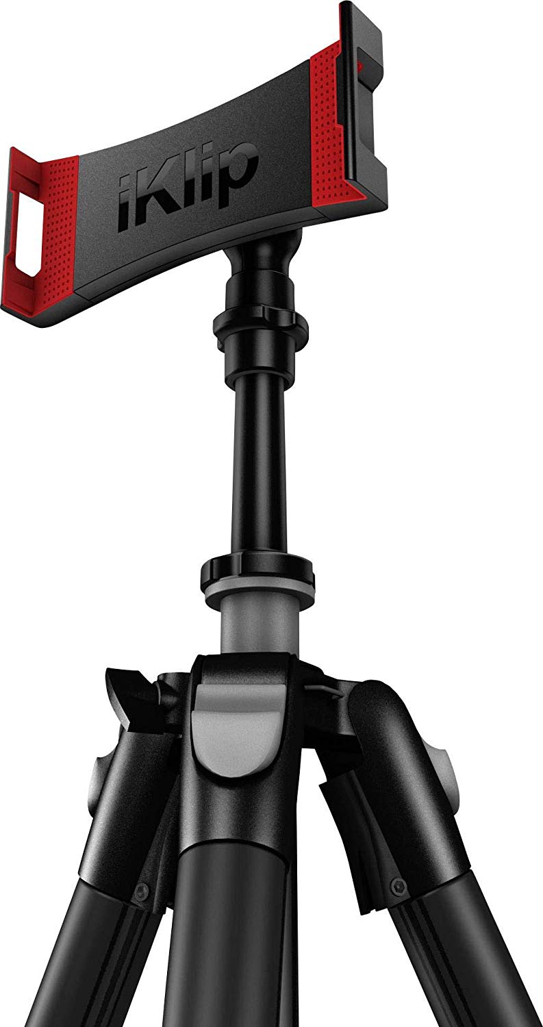 IK Multimedia iKlip 3 Video - Tripod Holder for iPad and Tablets Ball Joint, Tripod Holder for Camera Monopod or Other Supports