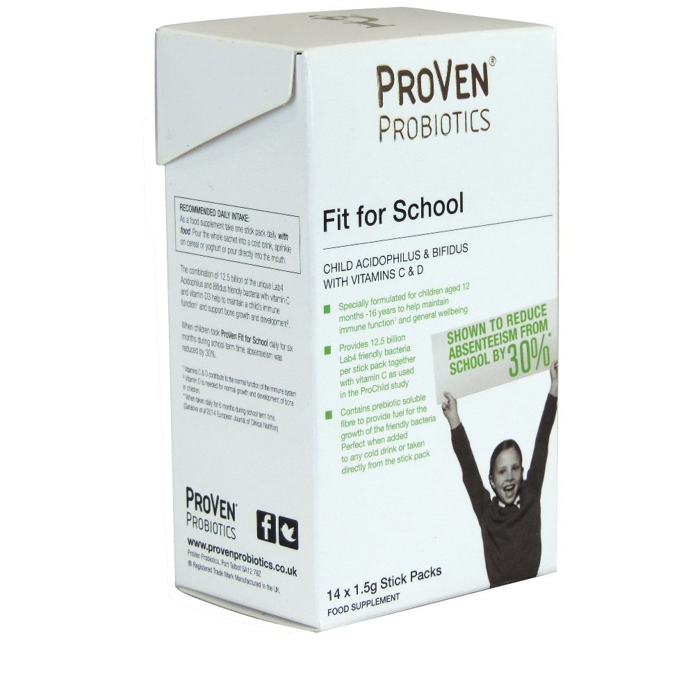Pro-Ven Probiotics for Children (3-16) Fit for School Immune Health 12.5 Billion CFU Friendly Bacteria