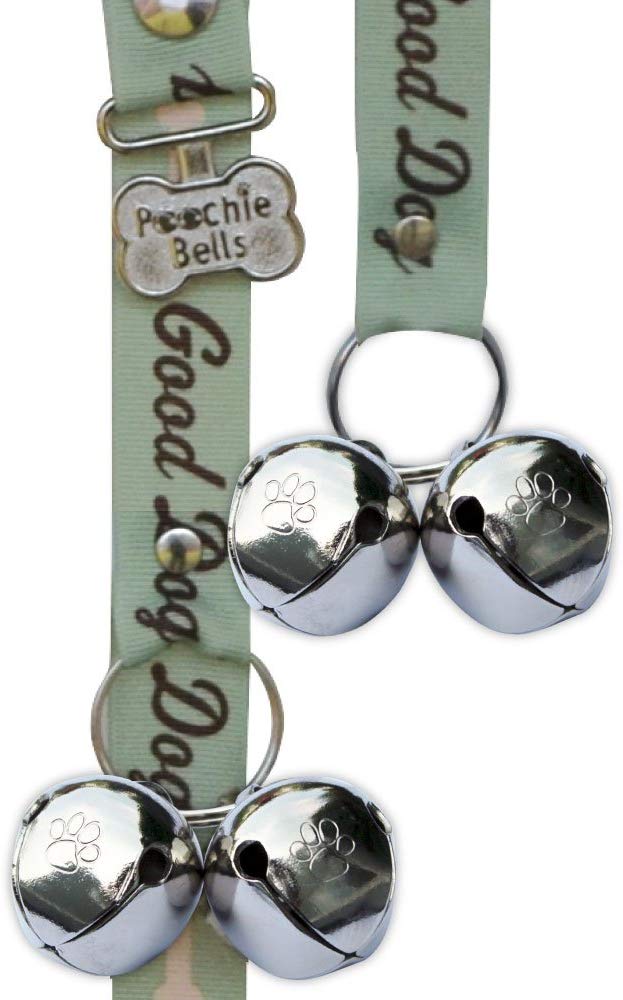 PoochieBells the Original & Trusted Housetraining & Potty Time Dog Doorbell for Loving Dog Families Since 2005. A clear
