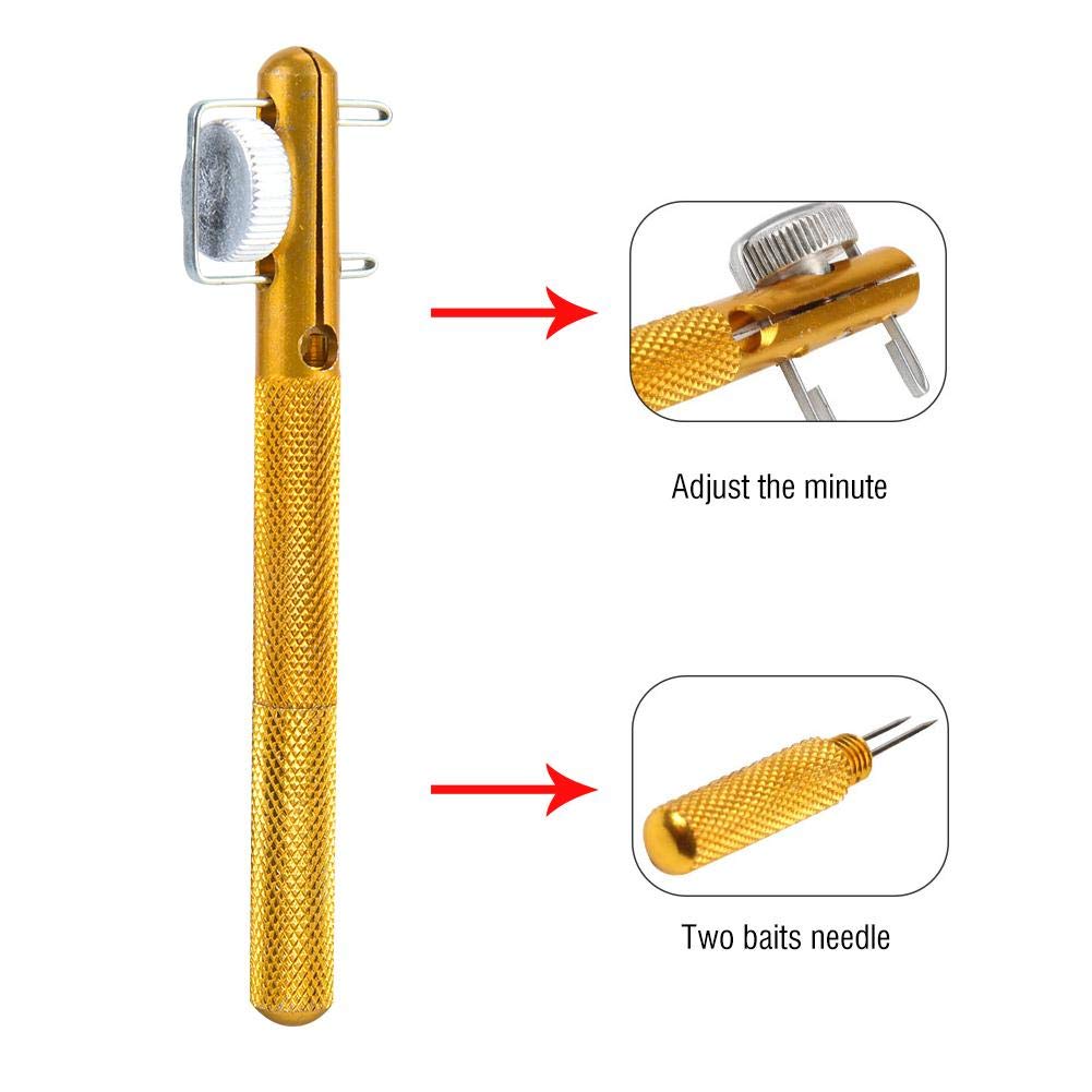 Zerone Fishing Knot Tool, 4 PCS Fly Line Knot Tying, Aluminium Alloy, Gold, 11.4cm / 4.5inch, 4 Pieces - Image 2