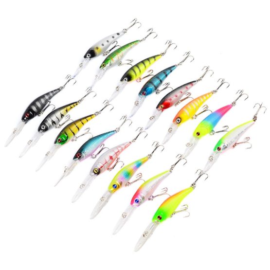 RoseFlower Fishing Lure Kits Rotating Sequins Universal Artificial Hard Bait Sets Including Spinning Lures, Minnow, Crank, Popper, VIB, Spoon Lures - Fishing Equipment for Sea Bass Salmon Cod Trout - Image 3