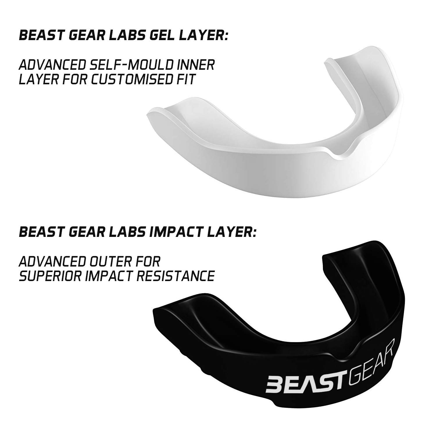 Beast Gear Mouth Guard, Mouldable Gum Shields with Case for Boxing Rugby, Muay Thai, Boxing MMA,Hockey, Judo - Image 2