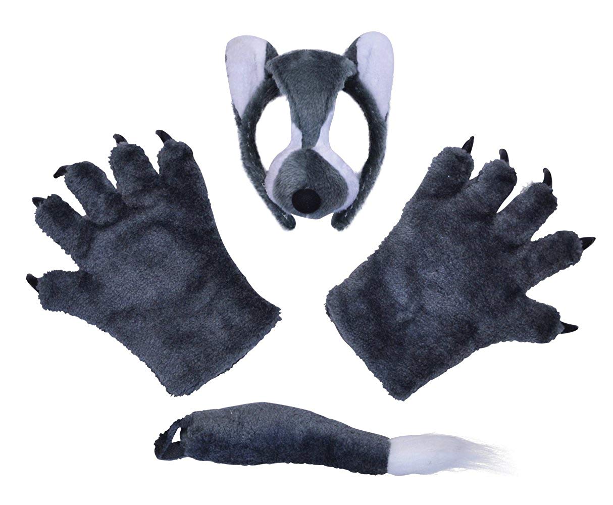 Bristol Novelty DS139 Wolf Costume Accessory Kit, One Size, Gray