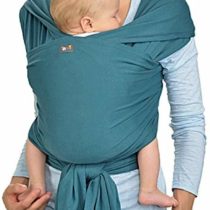 Hoppediz 4.60 m Elastic Newborn and Premature Baby Sling GOTS (Petrol)