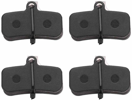 Alomejor 4 Pairs Bicycle Brake Pads Resin Semi Metal Bike Disc Brake Pad Compatible for SAINT M810, M820, ZEE M640