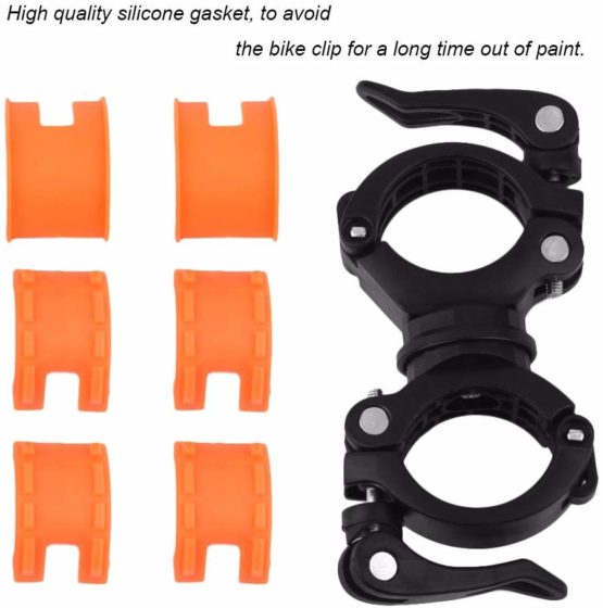 Nincha 360 Rotation Cycling Light Holder Bike Flashlight Bracket Grip Bicycle LED Lamp Stand MTB Torch Clamp Clip Mount Accessories - Image 3